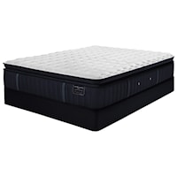 Cal King 14 1/2" Luxury Firm Euro Pillow Top Premium Mattress and 5" SXLP Low Profile Foundation