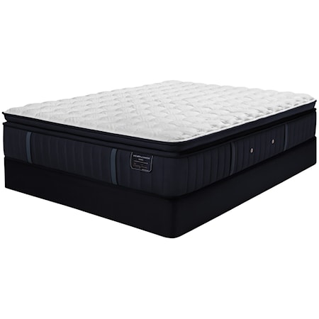 Cal King 14 1/2" Luxury Firm Euro Pillow Top Premium Mattress and 5" SXLP Low Profile Foundation