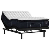 King 14 1/2" Luxury Firm Euro Pillow Top Premium Mattress and 2pc Horizontal King Ergomotion Inhance Power Base