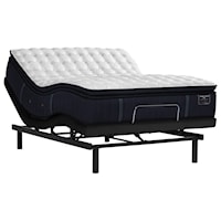 Queen 14 1/2" Luxury Firm Euro Pillow Top Premium Mattress and Ergomotion Pro Tract Extend Power Base