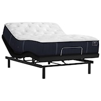 King 14" Luxury Firm Tight Top Mattress and 2pc Horizontal King Ergomotion Pro Tract Extend Power Base