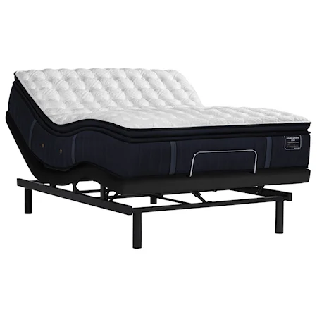 Queen 14 1/2" Luxury Plush Euro Pillow Top Mattress and Ergomotion Pro Tract Extend Power Base