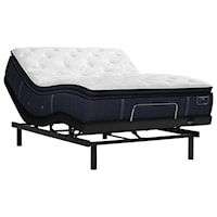 King 15" Luxury Plush Euro Pillow Top Premium Mattress and 2pc Horizontal King Ergomotion Inhance Power Base