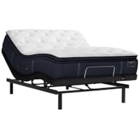 King 15" Luxury Plush Euro Pillow Top Premium Mattress and 2pc Horizontal King Ergomotion Pro Tract Extend Power Base