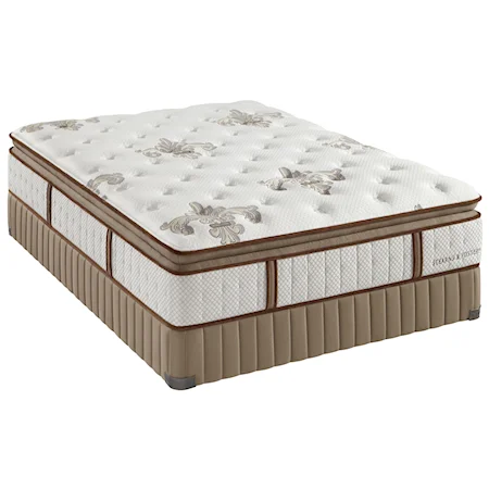 Full  Luxury Firm Euro Pillow Top Mattress and Foundation