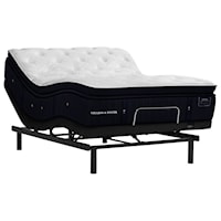 King 15" Luxury Plush Euro Pillow Top Coil on Coil Premium Mattress and 2pc Horizontal King Ergomotion Inhance Power Base