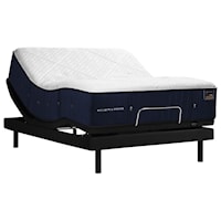 King 15" Luxury Cushion Firm Premium Hybrid Mattress and 2pc Horizontal King Ergomotion Pro Tract Extend Power Base