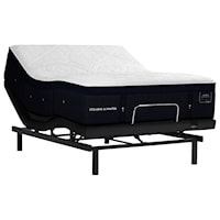 King 15" Luxury Plush Premium Hybrid Mattress and 2pc Horizontal King Ergomotion Inhance Power Base