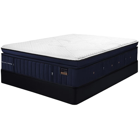 Full 16" Luxury Plush Euro Pillow Top Coil on Coil Premium Mattress and 5" SXLP Low Profile Foundation