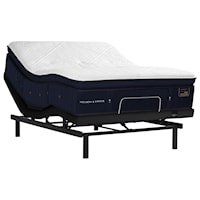 King 16" Luxury Plush Euro Pillow Top Coil on Coil Premium Mattress and 2pc Horizontal King Ergomotion Pro Tract Extend Power Base