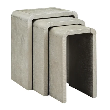 Set of 3 Champagne Nesting Tables