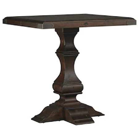 End Table with Carved Baluster Base