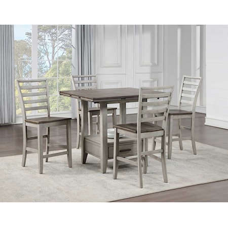 5-Piece Counter Table and Chair Set