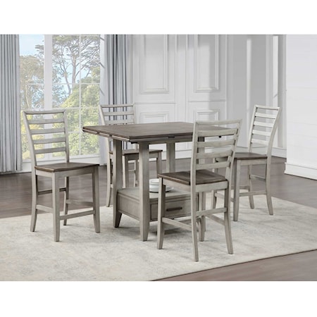 Sorenson 5-Piece Counter Table and Chair Set