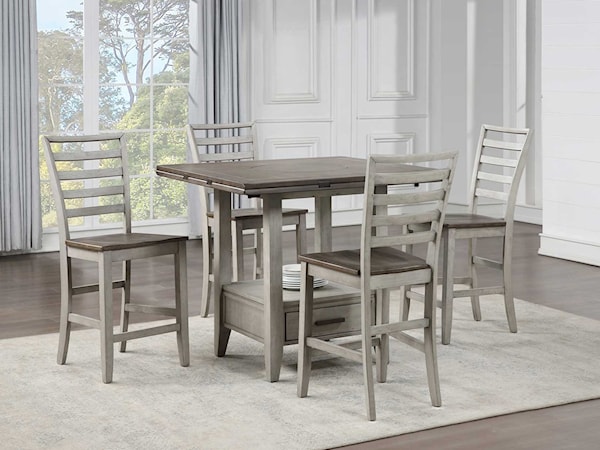 5-Piece Counter Table and Chair Set