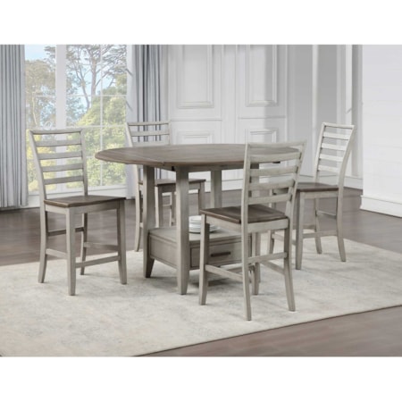 5-Piece Counter Table and Chair Set