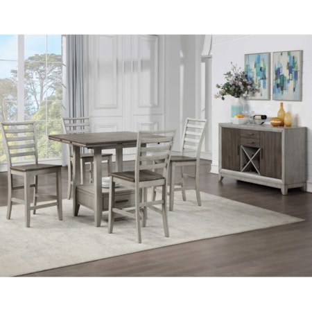 5-Piece Counter Table and Chair Set