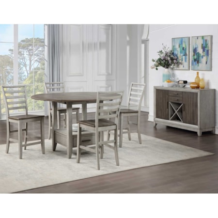 5-Piece Counter Table and Chair Set