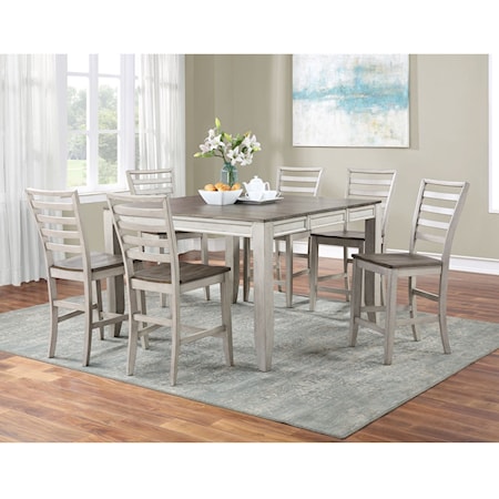 7-Piece Counter Table and Chair Set