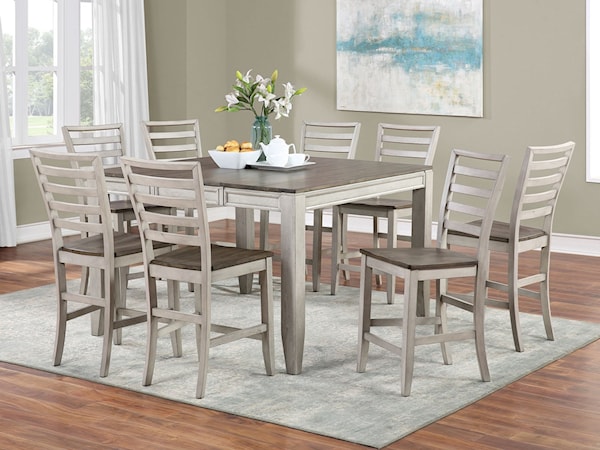 9-Piece Counter Table and Chair Set