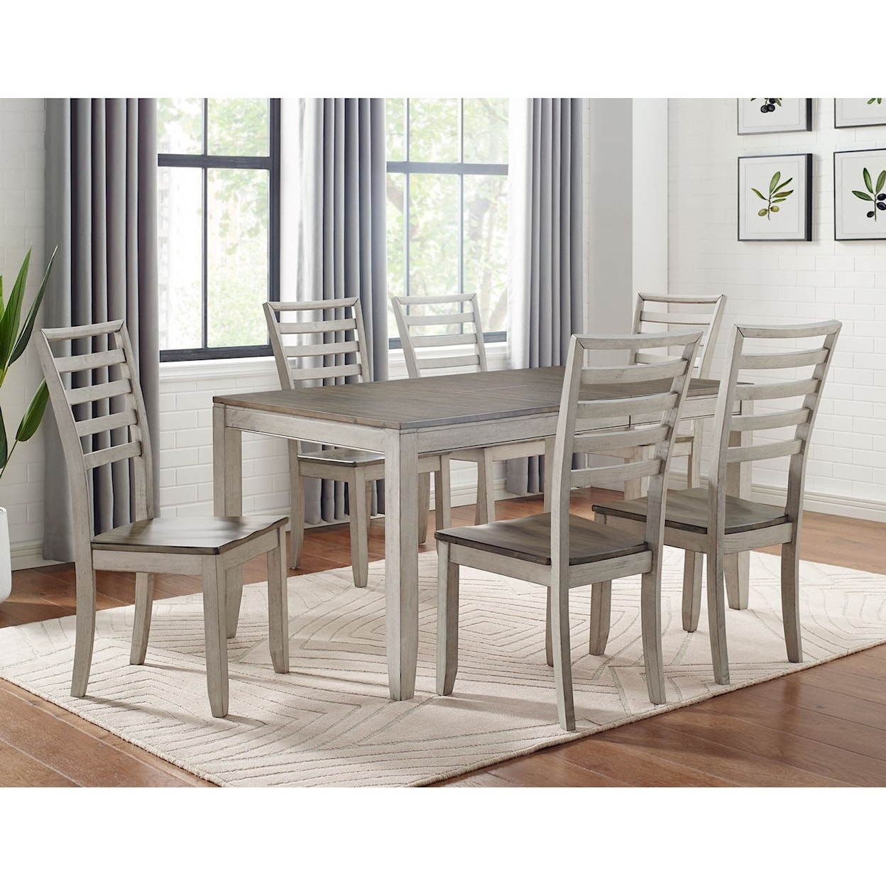 Steve Silver Abacus 7-Piece Table and Chair Set