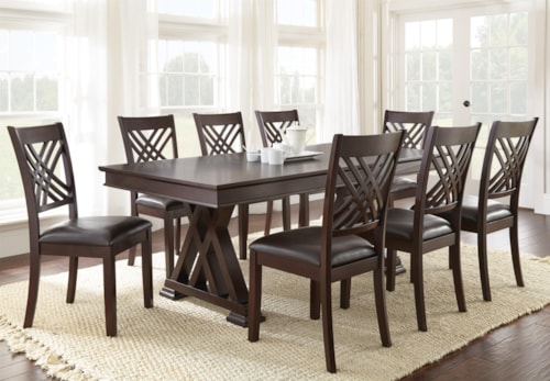 Contemporary Rectangular Dining Table with Leaf Extensions
