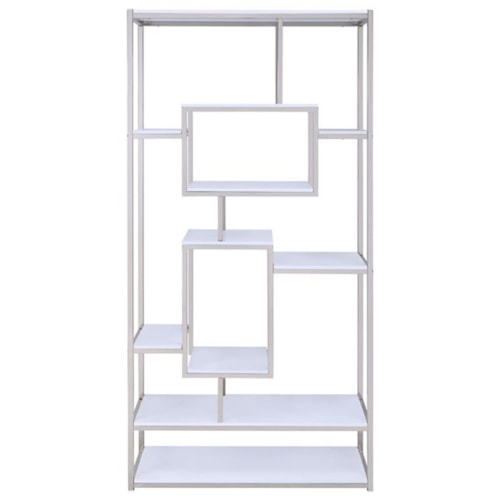 Contemporary Book Shelf with Chrome Frame