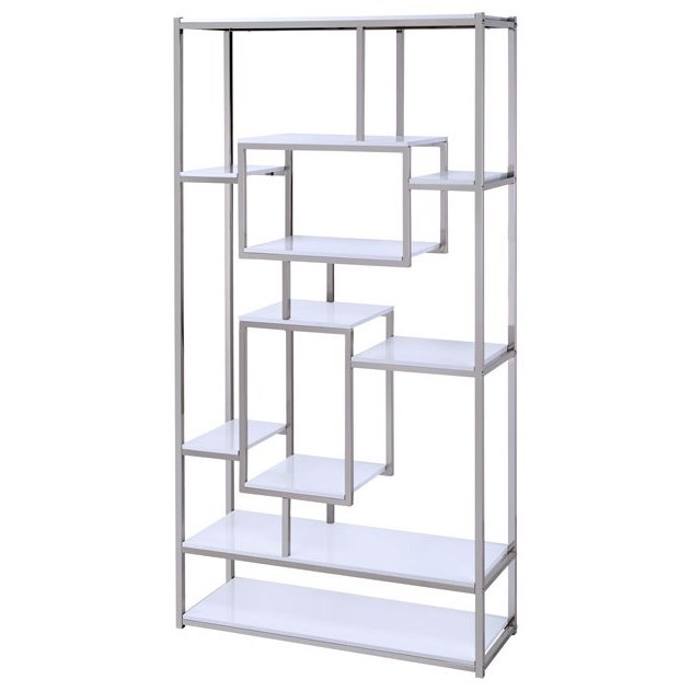 Silver bookshelf outlet