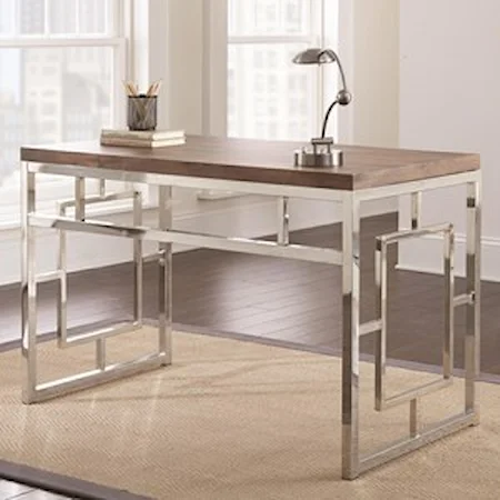 Contemporary Desk with Chrome Base