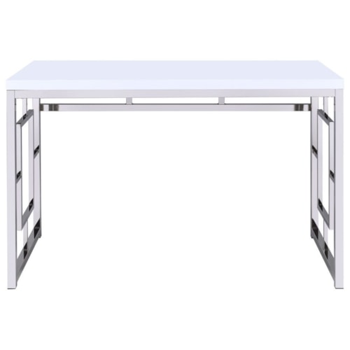 Contemporary Desk with Chrome Base