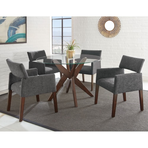 Contemporary Five Piece Chair and Table Set