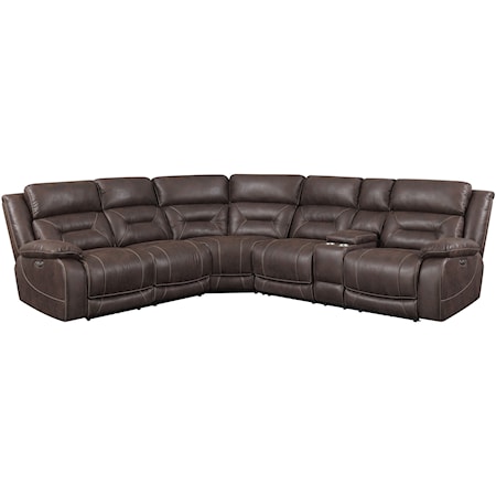 3 Piece Reclining Sectional Sofa with USB Port