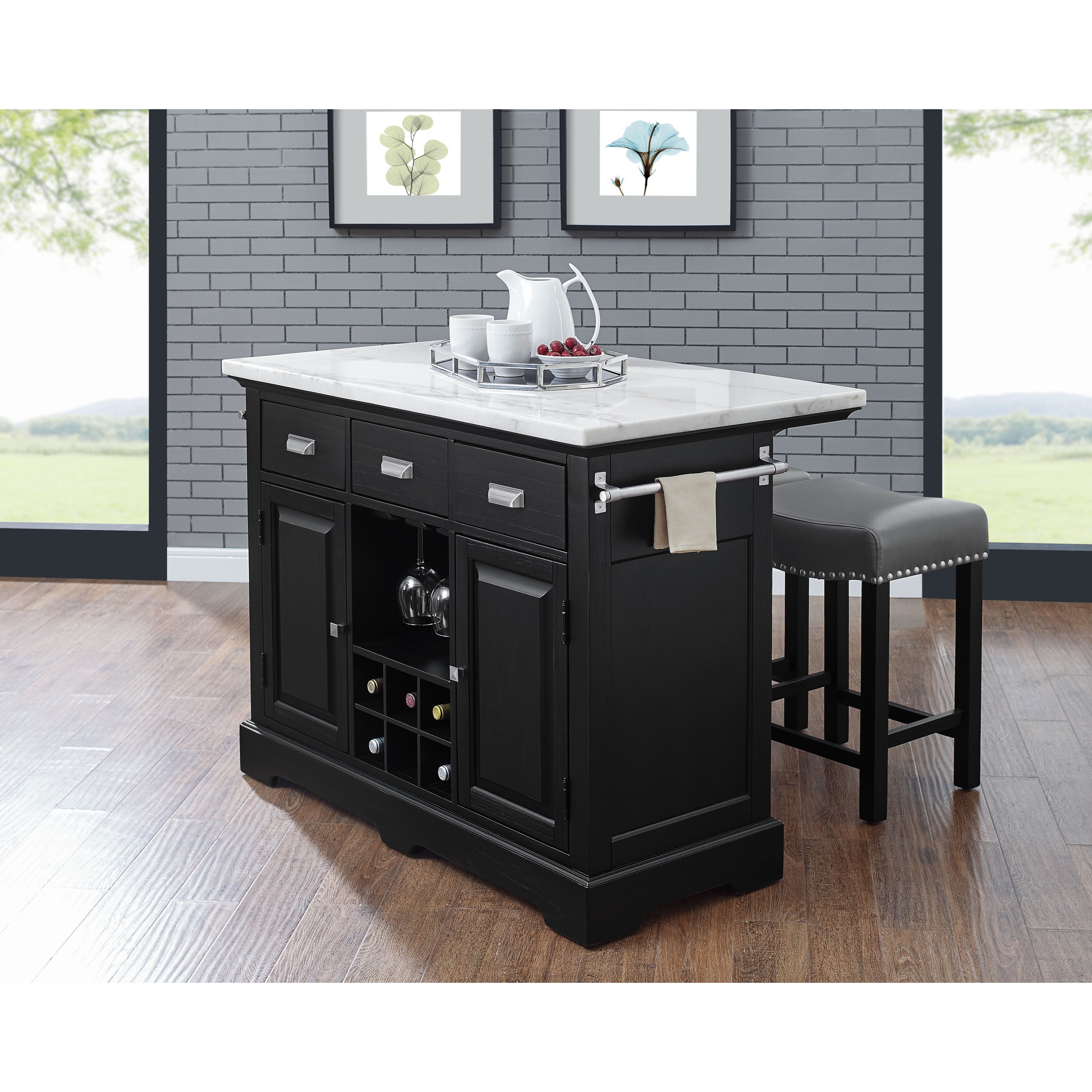 Aspen Kitchen Island With Granite Top Things In The Kitchen