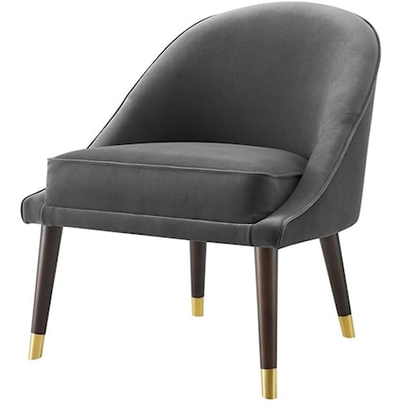 Mid-Century Modern Velvet Accent Chair