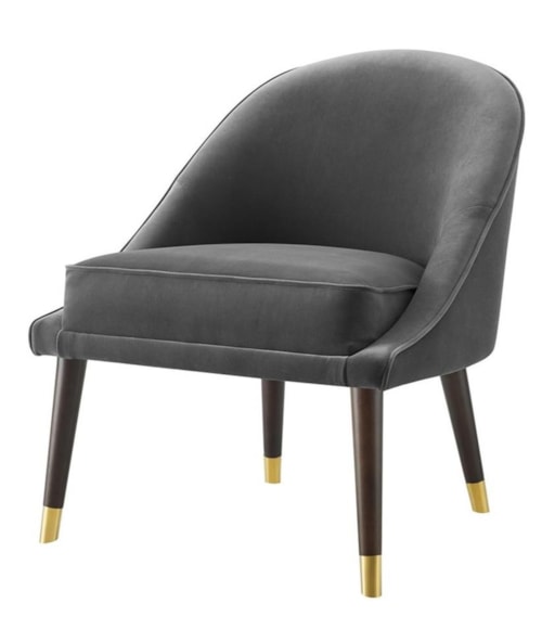 Mid-Century Modern Velvet Accent Chair