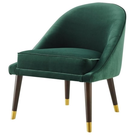 AVA GREEN VELVET ACCENT CHAIR | .