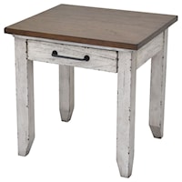 Transitional End Table with 1 Drawer