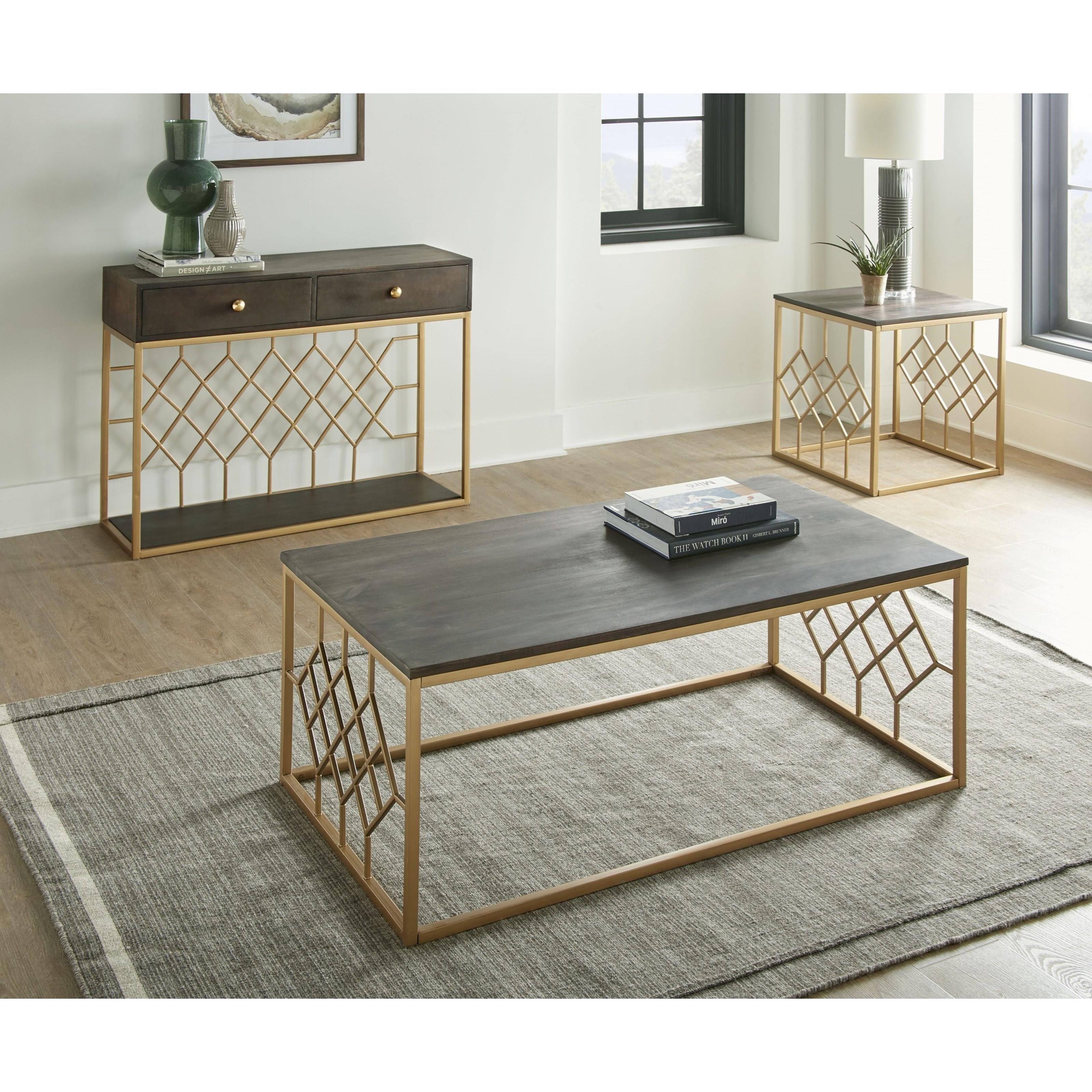 Steve Silver Beatrix BT300C Transitional Cocktail Table with Mixed