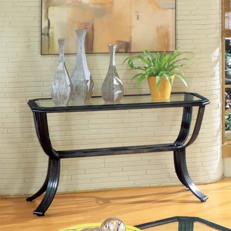 Metal & Glass Sofa Table