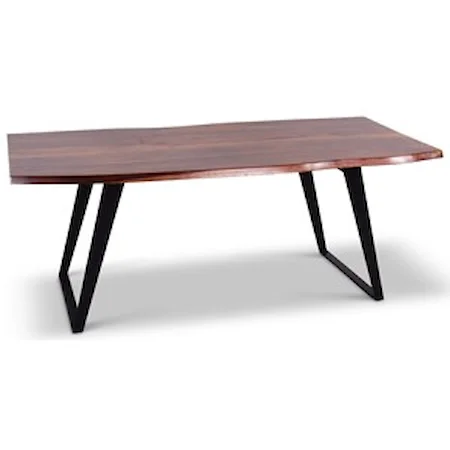 Contemporary Dining Table with Live Wood Edge