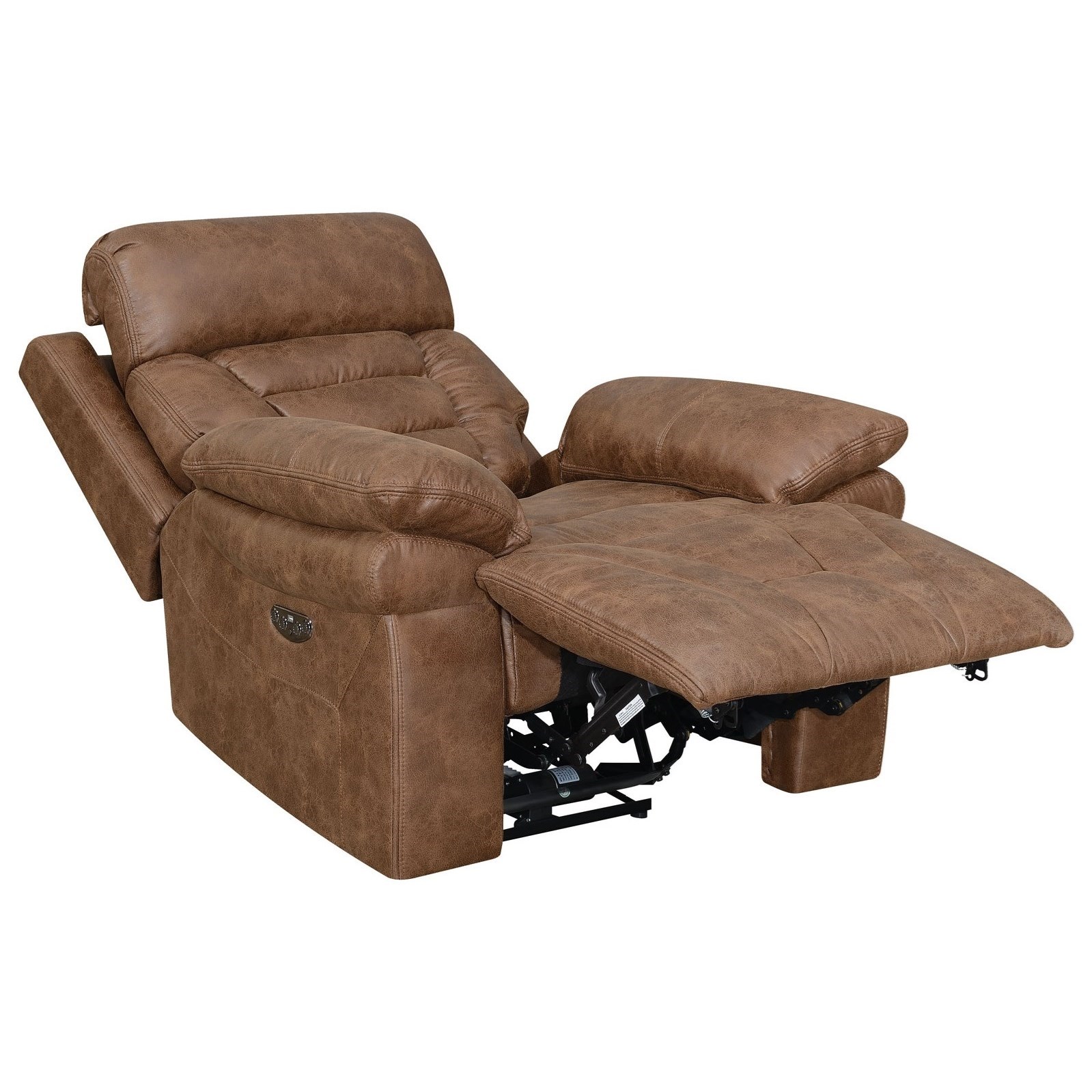 Steve Silver Brock BK900C Casual Lay Flat Power Recliner with Power