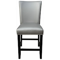 Upholstered Parsons Counter Chair with Nailhead