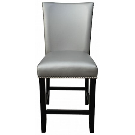 Upholstered Counter Chair with Nailhead