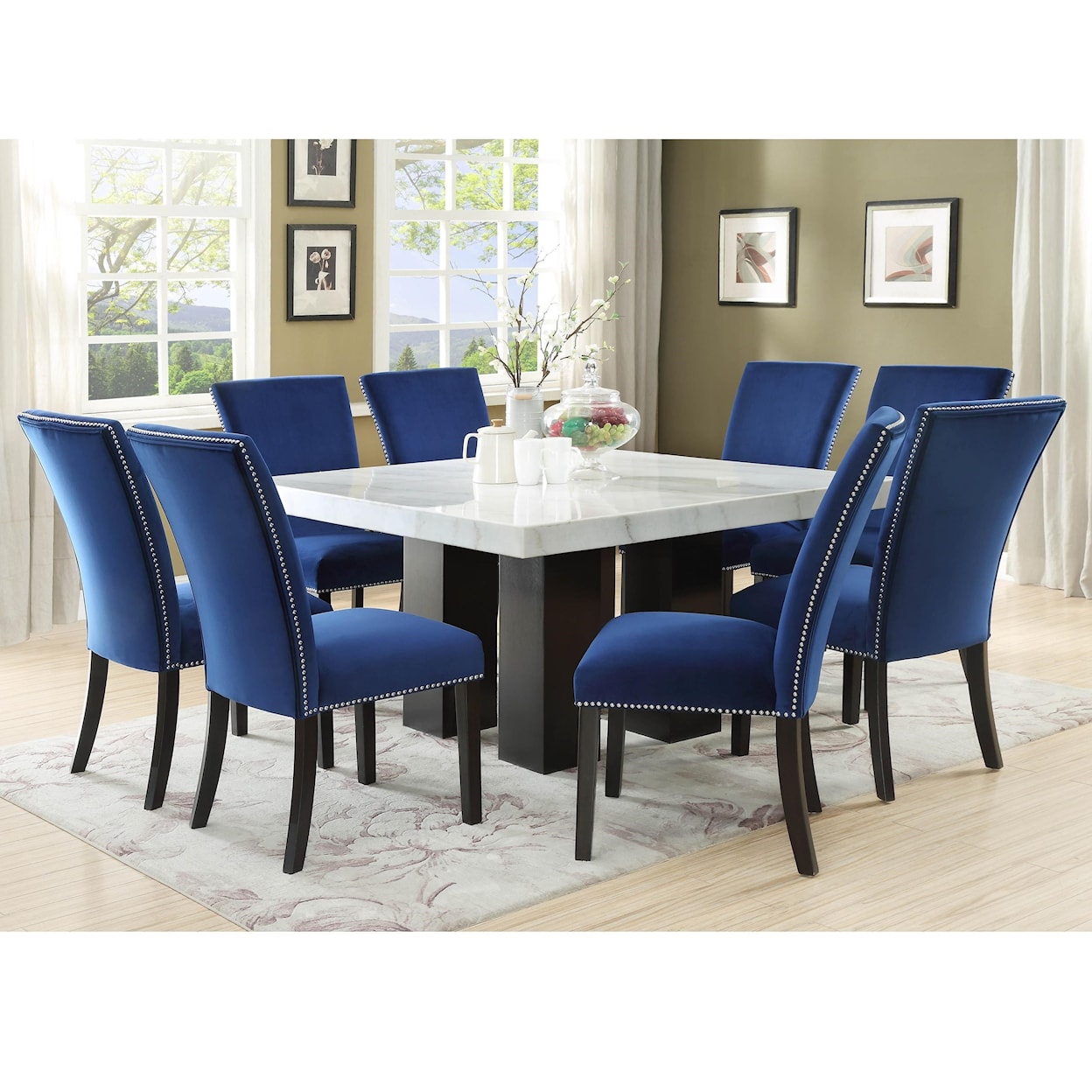 Steve Silver Camila 9 Piece Dining Set