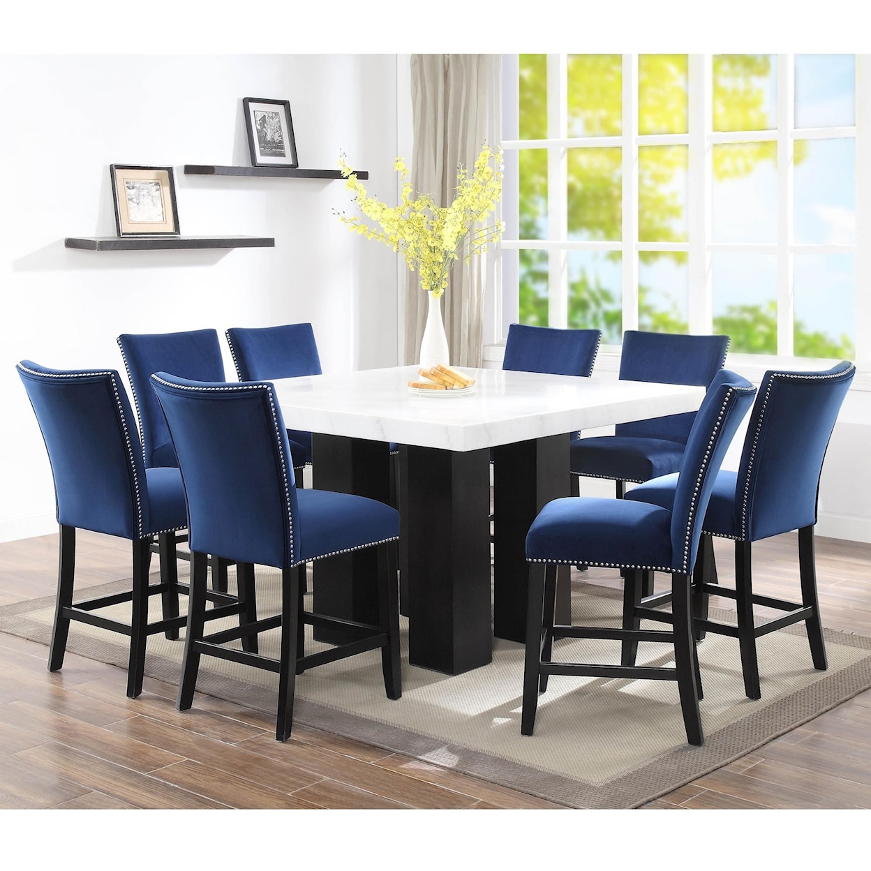 Steve Silver Camila 9 Piece Counter Height Dining Set