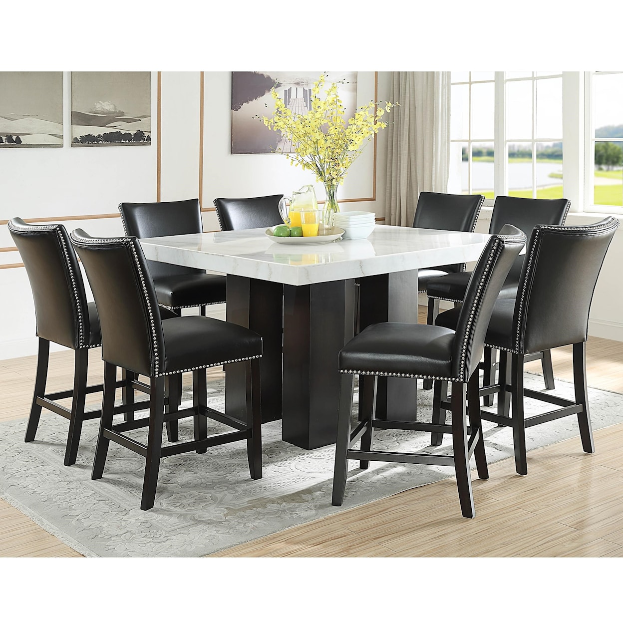 Steve Silver Camila 9 Piece Counter Height Dining Set
