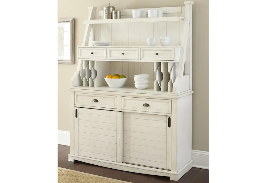 Cayla Buffet with Open Hutch by Steve Silver at VanDrie Home Furnishings