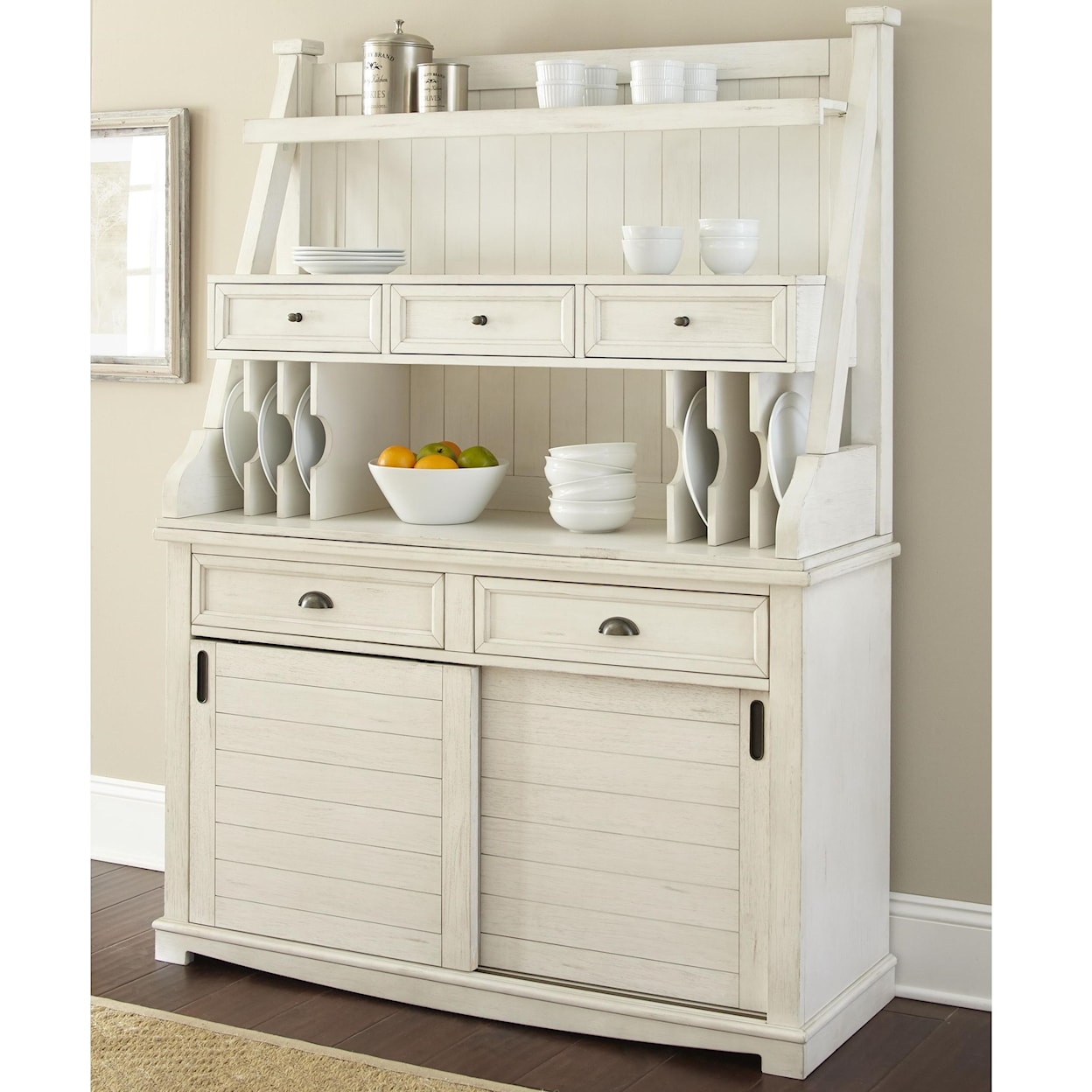 Prime Cayla Buffet with Open Hutch