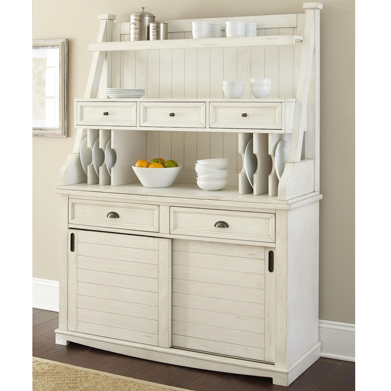 Steve Silver Cayla Buffet with Open Hutch