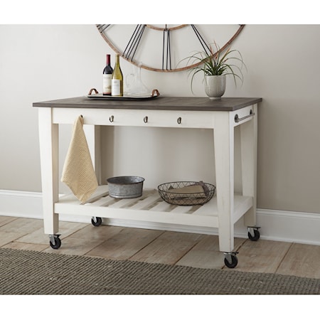 Two-Tone Kitchen Cart